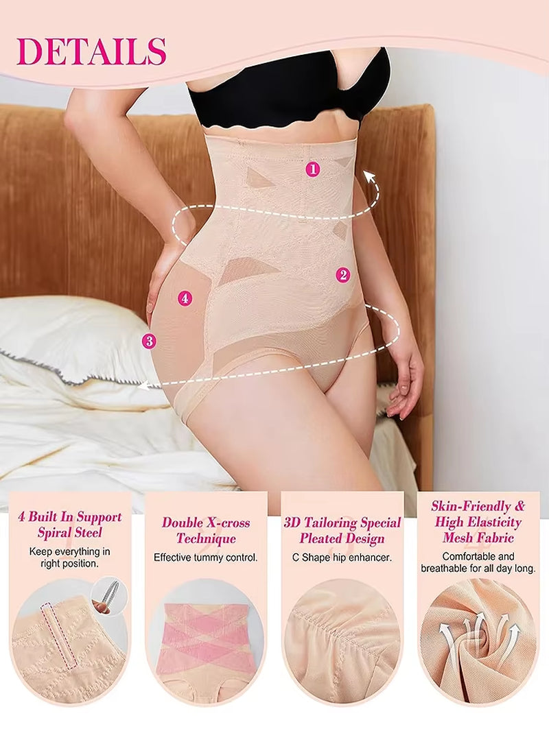 High Waisted Shapers Control Panties Slimming Abdomen Tummy Control Waist Trainer Shapewear Butt Lifter Underwear Body Shaper