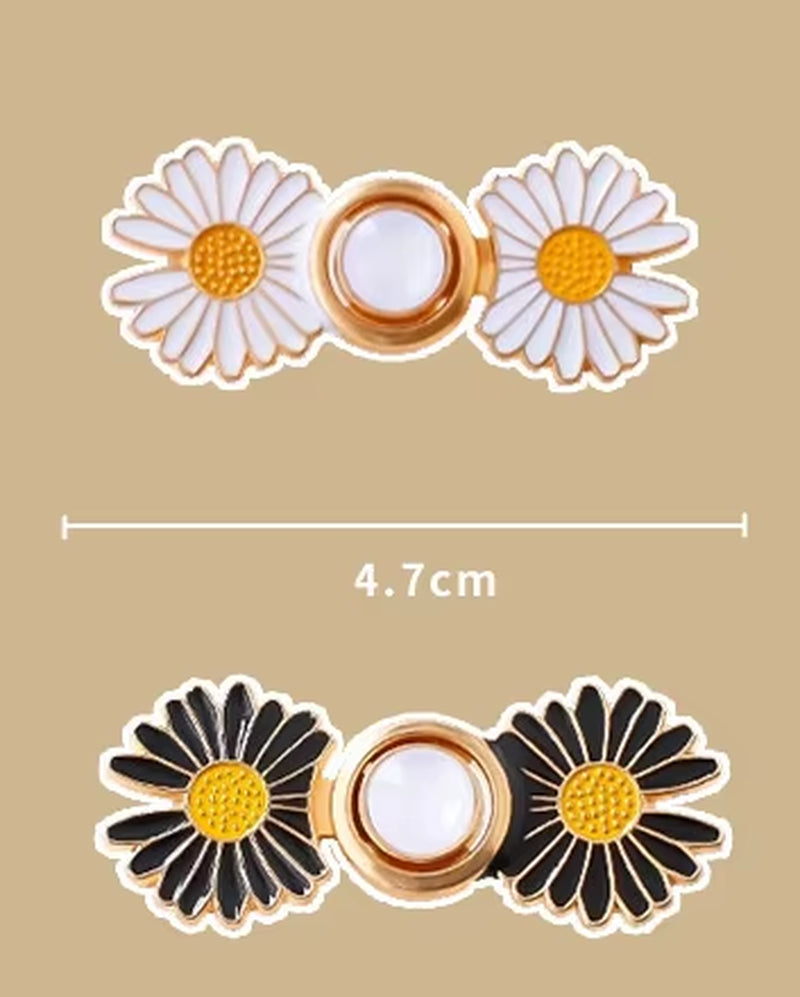 2Pcs Skirt Pants Tighten Waist Brooches Jeans Adjustable Waist Clip Button Pearl Women'S Brooch Set DIY Clothing Accessories