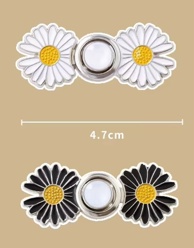 2Pcs Skirt Pants Tighten Waist Brooches Jeans Adjustable Waist Clip Button Pearl Women'S Brooch Set DIY Clothing Accessories