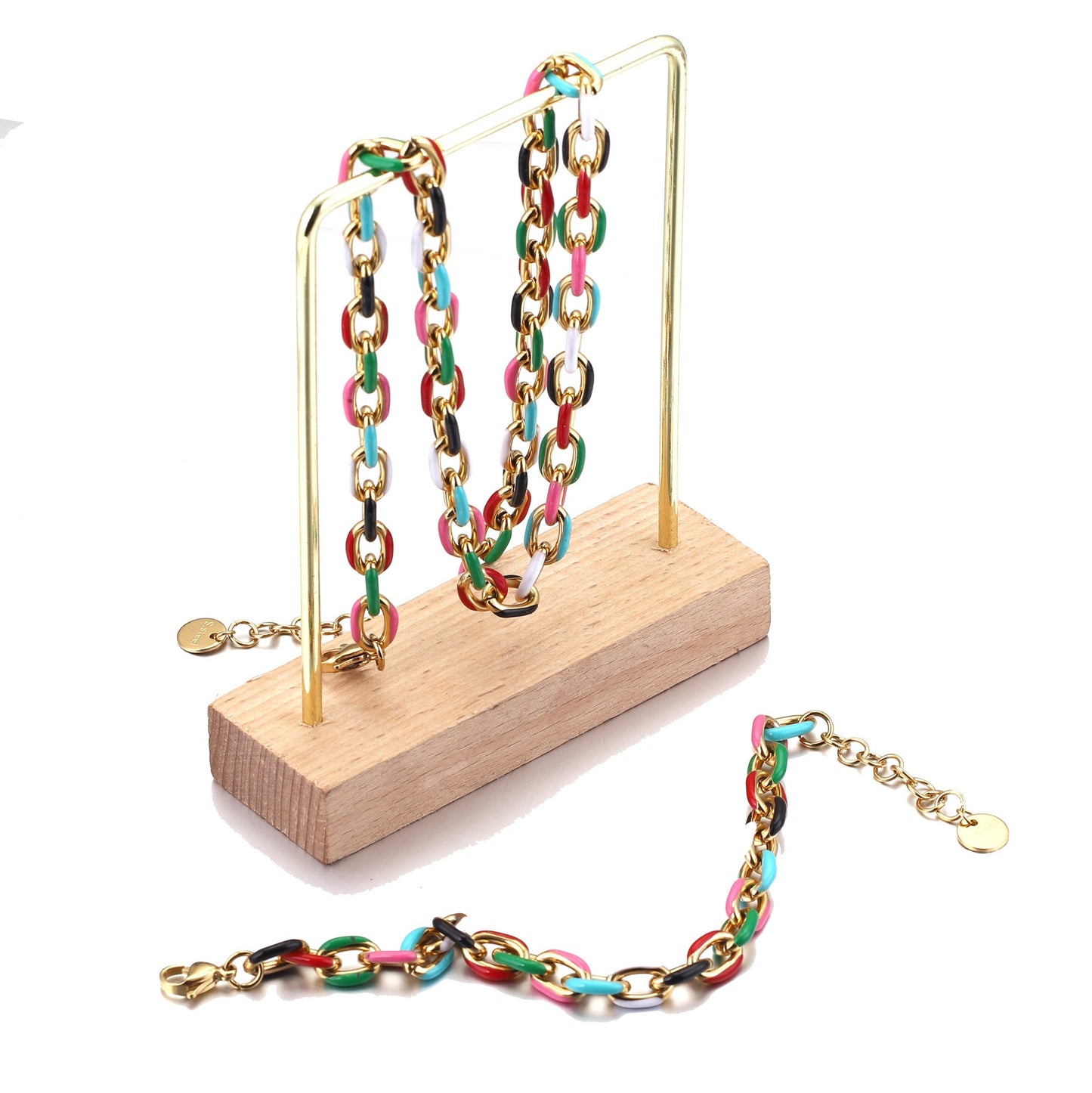 Necklace Creative Epoxy Titanium Steel Cuban Link Chain