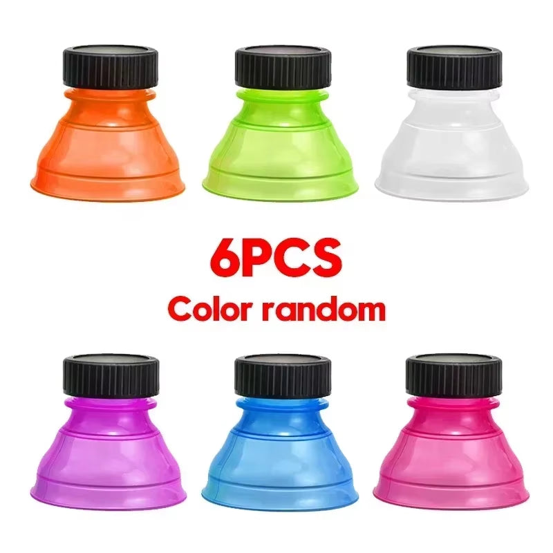 6Pcs Reusable Plastic Airtight Lid Beer Water Dispenser Lid Can Protector Caps Cover Bottle Top Soda Saver Cans Dust Cover