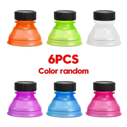 6Pcs Reusable Plastic Airtight Lid Beer Water Dispenser Lid Can Protector Caps Cover Bottle Top Soda Saver Cans Dust Cover